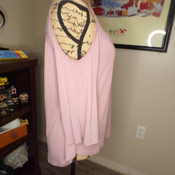 Timing Cold Shoulder Mauve Blouse - Picture 2 of 5